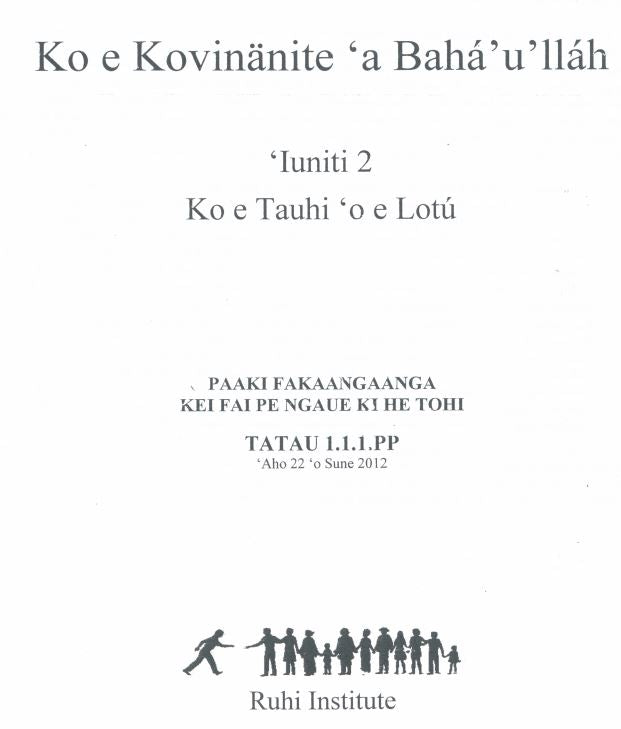 Ruhi Book 8 Unit 2 _ Tongan